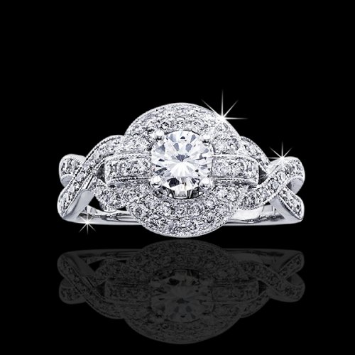 1.0 tcw Intertwined Engagement Ring