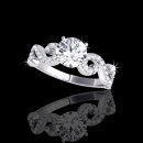 1.05 tcw Sculptured Engagement Ring