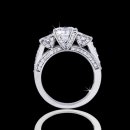 2.36 Three Stone Princess Engagement Ring