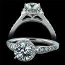 1.30 ctw Micro Pave Engagement Ring
