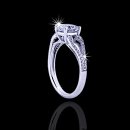 .70 tcw Cushion Cut Split Shank Engagement Ring