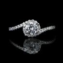 .76 tcw Swirl Diamond Engagement Ring