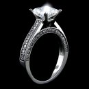 1.60 tcw Elegant Princess Cut Engagement Ring
