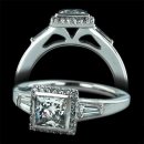 1.45 Princess Cut Engagement Ring