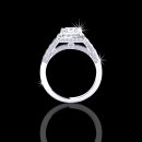 2.11 tcw Princess Halo Diamond Engagement Ring