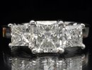 Three Stone 2.0 tcw Princesst Cut Engagement Ring