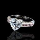 1.56 tcw Unique Heart Shape Engagement Ring