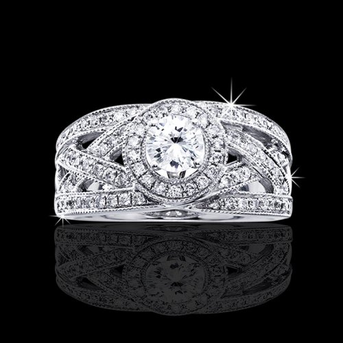 1.0 tcw Intertwined Engagement Ring