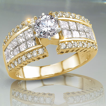 2.60 TCW Princess Engagement Ring